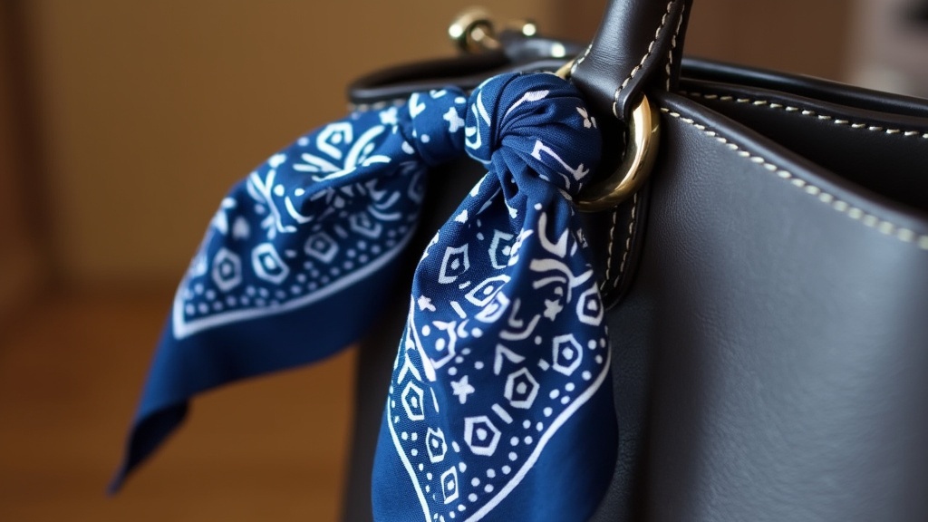 Bandana as bag charm