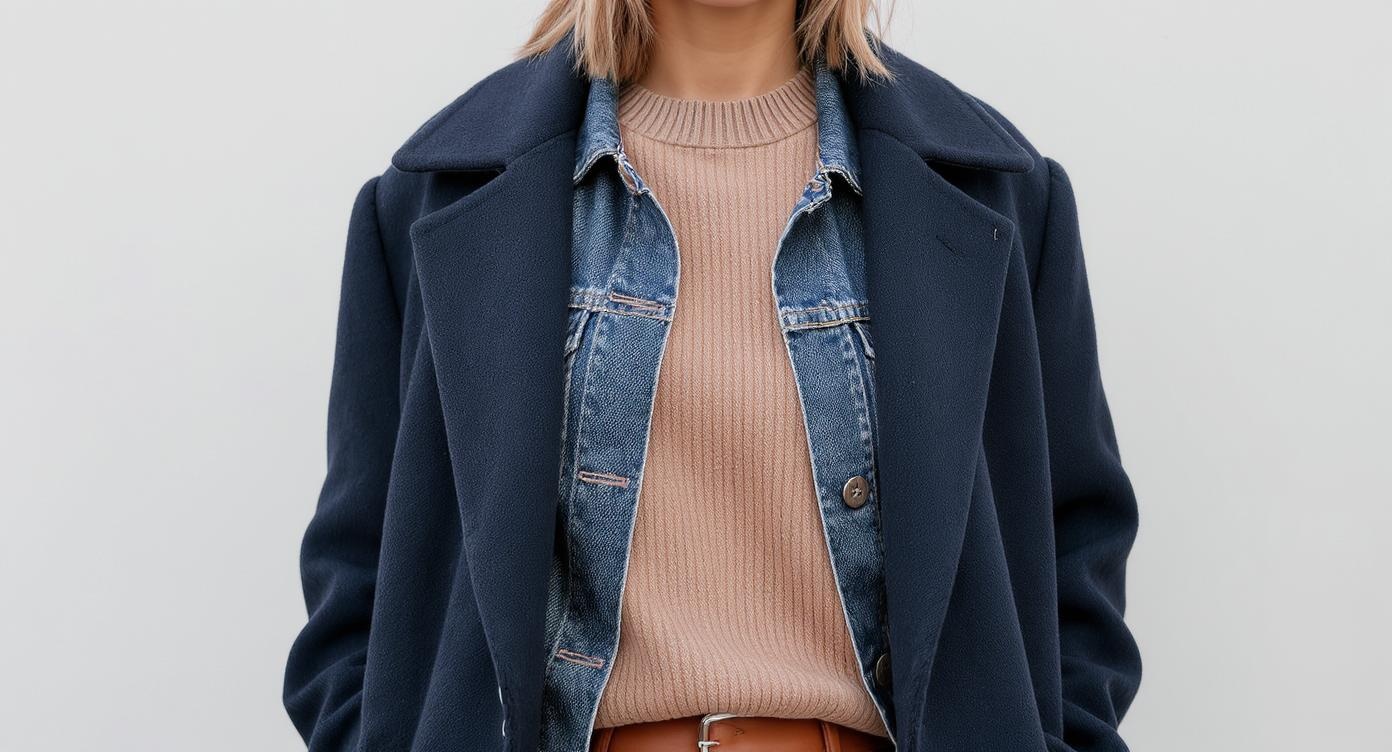 Layered denim jacket outfits
