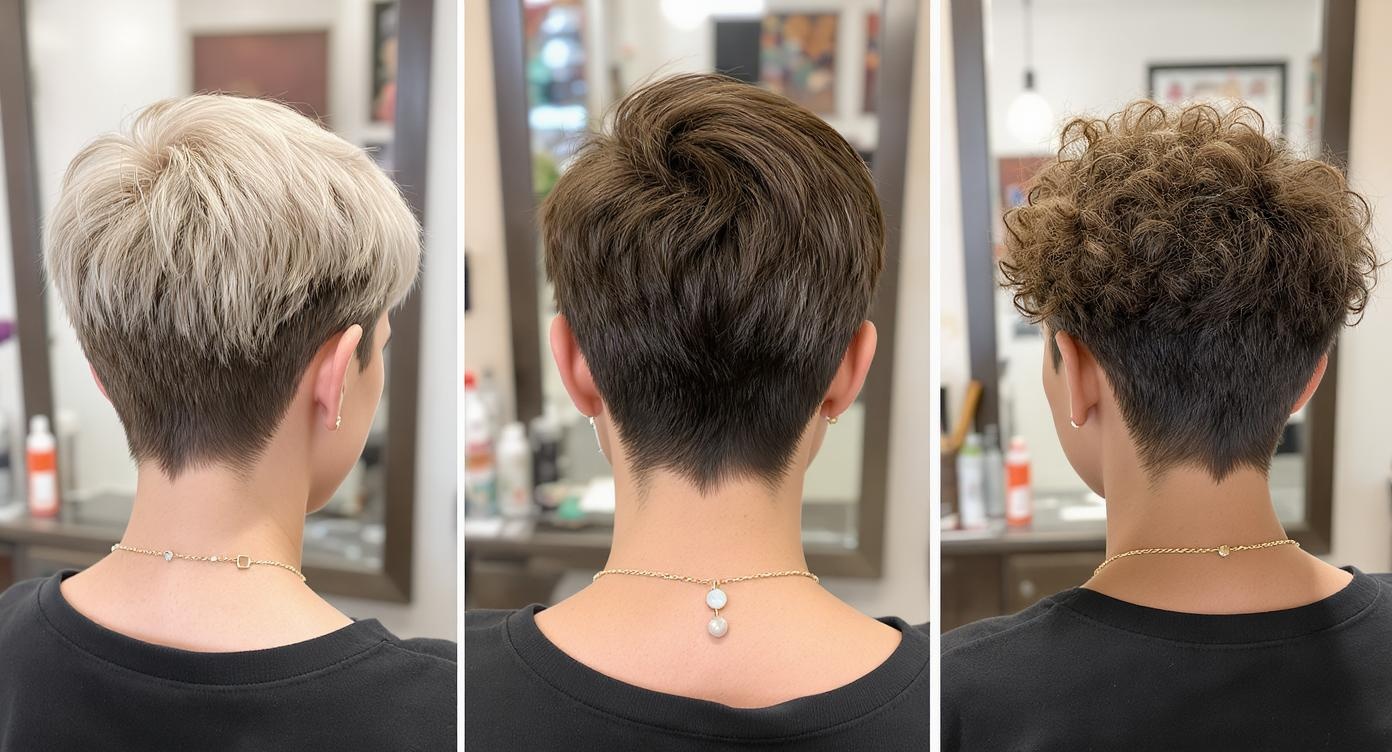 Different pixie cut textures and styling methods