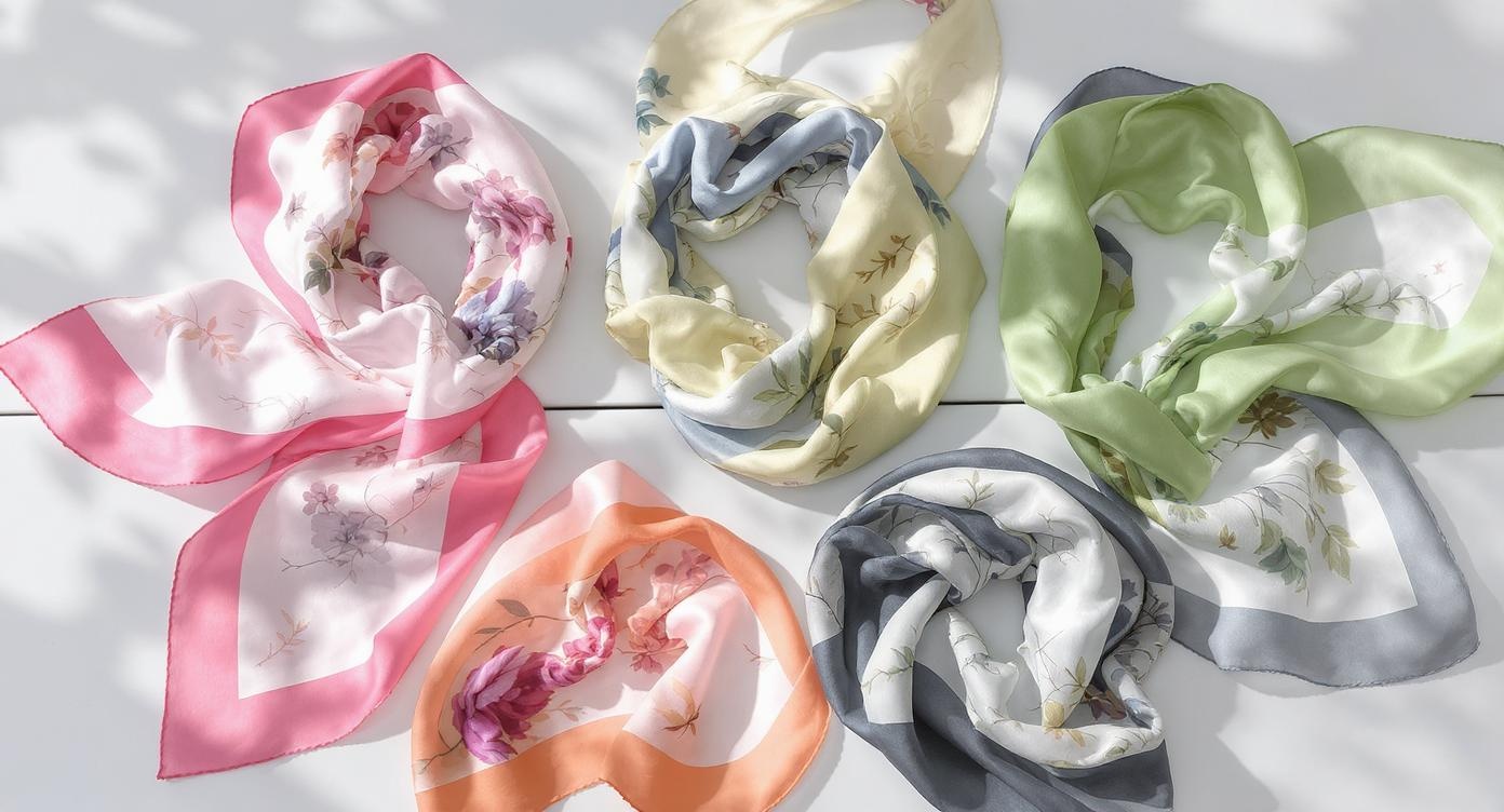 Lightweight silk scarves for spring summer