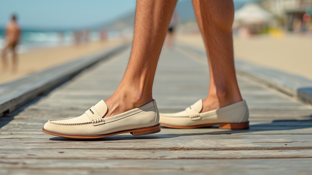 Summer styling with loafers and shorts