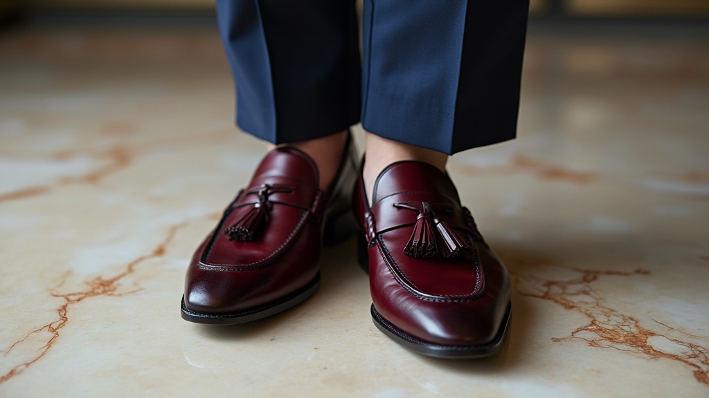 Tassel loafers with a suit